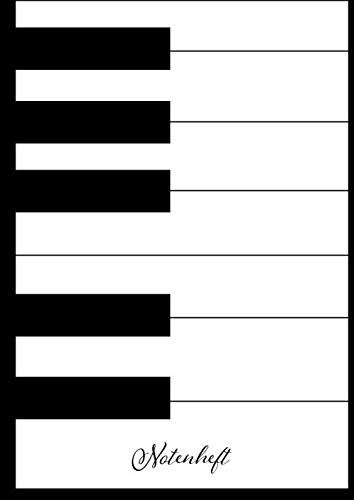 Notenheft: 100 Seiten mit Notenpapier | unbefüllt, DIN A 4 | Musikheft | Notenblätter | Fürs Klavier & Piano, Musiker & Komponisten