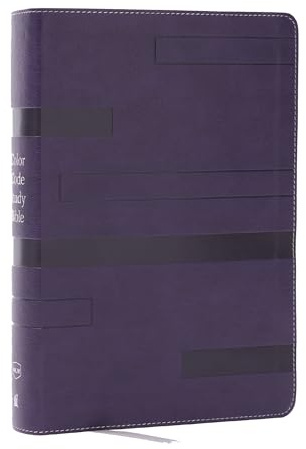 Color Code Study Bible, Revealing God's Truth Color by Color (NKJV, Purple Leathersoft, Red Letter, Thumb Indexed)