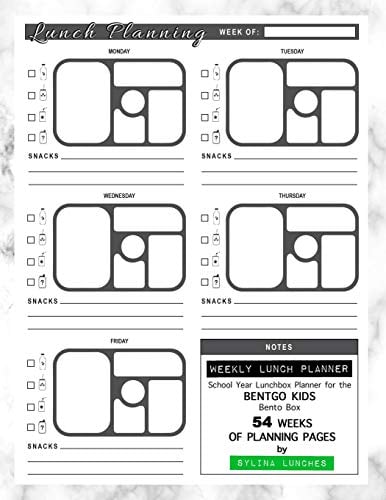 Weekly Lunch Planner: School Year Lunchbox Planner for the Bentgo Kids Bento Box: 54 Weeks of Planning Pages (Bento Box Lunch Ideas, Band 4)