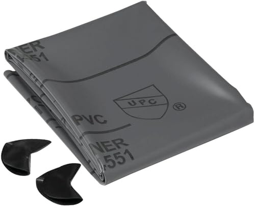 Oatey 41620 5' x 6' PVC Shower Pan Liner Kit with Dam Corners, 40 mil, Gray