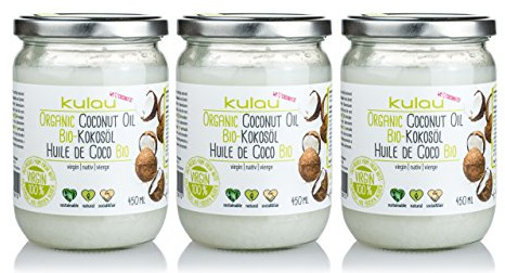 3x KULAU Bio-Kokosöl RAW 450 ml Sparpaket