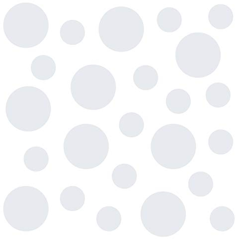 kleb-Drauf | 24 Punkte | Weiß - glänzend | Wandtattoo Wandaufkleber Wandsticker Aufkleber Sticker | Wohnzimmer Schlafzimmer Kinderzimmer Küche Bad | Deko Wände Glas Fenster Tür Fliese