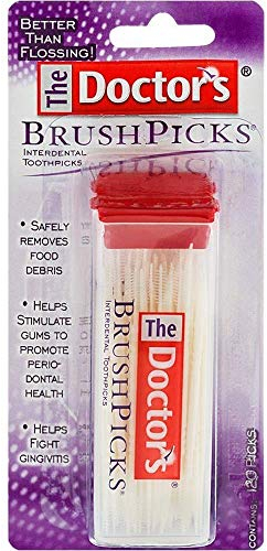 The Doctor's BrushPicks Palillos de dientes interdentales | 120 púas por paquete | (6 unidades)