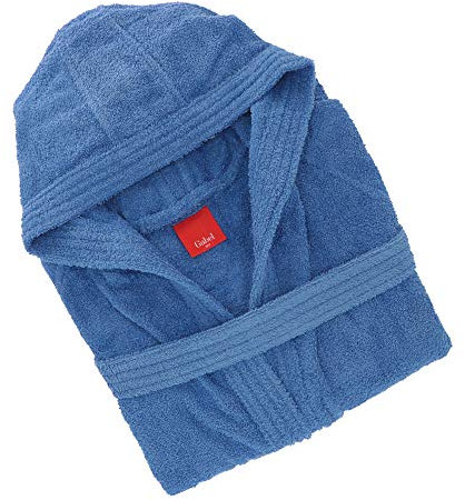 Gabel - Accappatoio adulto unisex in spugna di puro cotone idrofilo, tinta unita, peso spugna 380 gr/mq, ampie tasche, cintura e pratico cappuccio, anche come vestaglia.