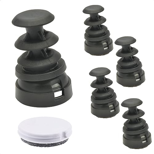 Wagner QuickClick® Stuhlgleiter wendbar Wollfilz + Kunststoff - 8tlg Set Gelenkgleiter zum Einstecken in Rundrohre - Duo - Innendurchmesser Ø 18 mm/Außendurchmesser Ø 22 mm - Made in DE - 15832300