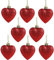 Christmas Concepts® Pack of 8-60mm (2.4) Heart Shaped Christmas Tree Baubles – Glitter Decorated Baubles (Red)