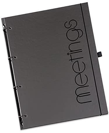 flexiNotes MEETINGBOOK A4, Typ: Meetings, Schwarz, 75 Blatt Gesprächsnotizen - Ring S