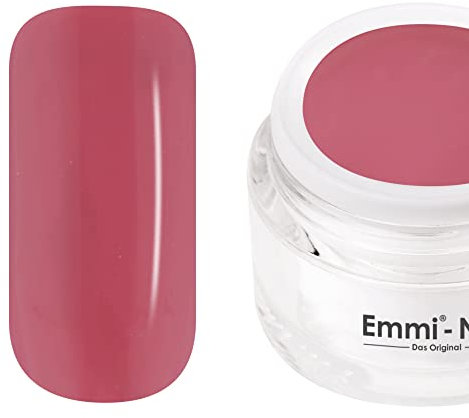 Emmi Nail Glossy-Gel UV Nagelgel 5ml – Hochdeckendes Farbgel mit Glitzer – Kein Versiegeln nötig – Mittelviskos & nicht verlaufend – Hochglanz für Nailart, Fullcover & Studio Nägel - Manhattan Rose