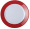 Kristallon Gala Melamine Plate Red Rim - 260mm 10 1/4 (Box 6)