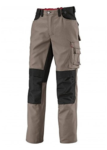 BP Workwear 1789-555-5032 Arbeitshose - Gummizug im Rücken - Bundfalten - Normale Passform - Größe: 62n - Farbe: walnuss/schwarz