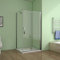 Cabine de douche 110x90x195cm verre anticalcaire avec une barre de fixation de 45cm