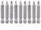Gasea 3 Sets 2 Magnetic Square Head Screwdriver Bits 1/4 Hex Shank Square Drive Bit Set, SQ1 SQ2 SQ3, S2 Steel