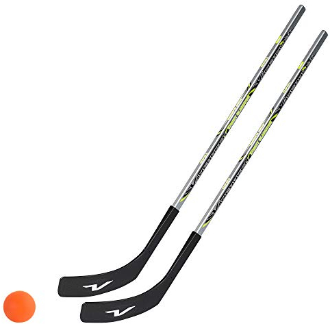 Vancouver 2 x Streethockeyschläger 100 cm, Kids Plus 1 Hockey-Ball (2 x Rechtsschuss)