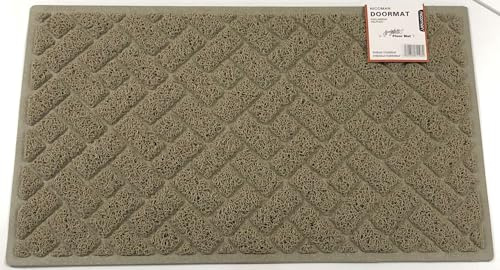 Nicoman Diamond Quilted Shape Doormat|Non-Marking Non-Slip On Hard Floors|For Indoor or Sheltered Outdoor Use (75x44cm, BEIGE, Use Indoor or Sheltered Outdoor)