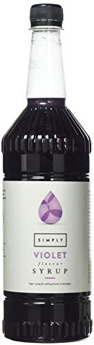 SIMPLY Violet Syrup (1 Litre) | Vegan & Nut Free Flavoured Syrup for Coffee, Cocktails & Baking