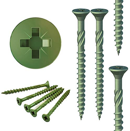 Professional Green Coated DECKING Screws Landscape Fencing Exterior 4.5mm x 50 60 70mm (200, 4.5 x 50mm)