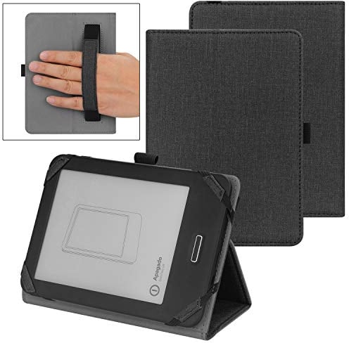 VOVIPO Coque de Protection Universel pour Kindle Paperwhite Kobo Liseuse 6 Pouces, étui Folio Compatible avec la liseuse Sony/Kobo/Tolino/Pocketbook/Kindle 6 Pouces-Black