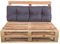 Chicreat Kissenset für Palettenmöbel, 120 x 40 x 10/20 cm