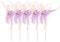 Amosfun 5 stücke Ballerina mädchen Cupcake Topper geburtstagstorte Topper Party Kuchen liefert für Hochzeit Braut Baby Shower Birthday Party (lila)