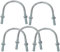 AERZETIX - C48543 - Lot de 5 Boulons en U et 10 écrous M10-125x92mm - en acier au carbone zingué - pour tuyauterie