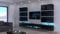 Furnitech Wohnwand Wohnzimmer | Wohnzimmer Möbel mit LED RGB - 16 Farben | Hängend Wohnwand Modern | Wohnzimmer Schrankwand mit Regale und TV Schrank (Jurat AN51-18HG-B1)