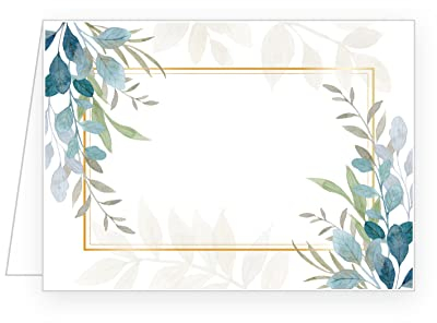 Edition Seidel 50 Premium Tischkarten Platzkarten Namenskarten Hochzeit Geburtstag Taufe Kommunion Konfirmation Taufe Firmung Jugendweihe Goldhochzeit Diamanthochzeit Silberhochzeit Eukalyptus