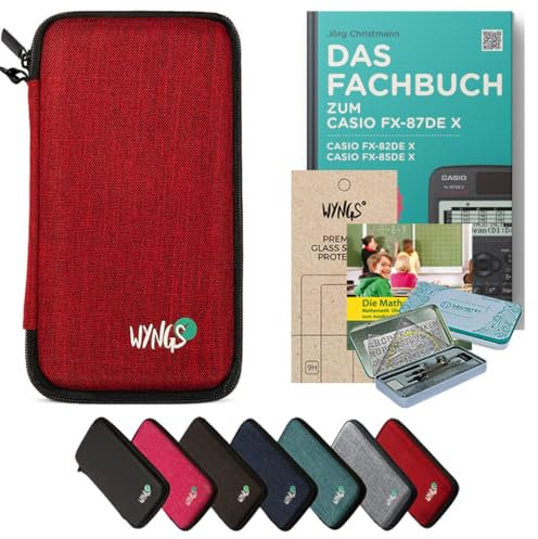 CALCUSO Zubehör Streberpaket Rot kompatibel für Taschenrechner Casio FX-85DE X
