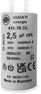 Condensateur pour Store Compatible Somfy® et Simu®- 2,5µF 6Nm - Cosses 2,8mm - GARANTIE 2 ANS