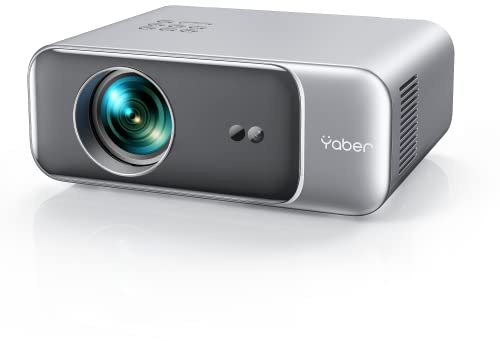 Messa a fuoco automatica e Keystone】 Proiettore portatile 1080P HD, WiFi6 Bluetooth 5.2, proiettore intelligente YABER Pro V9, proiettori Home Cinema per camera da letto/smartphone/TV Stick