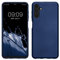 kwmobile Case kompatibel mit Samsung Galaxy A04s Hülle - Schutzhülle aus Silikon metallisch schimmernd - Handyhülle Metallic Blau