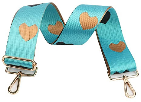 Verstellbarer Taschenriemen Handtaschenriemen für Crossbody Tasche Crossbody Riemen für Taschen Handtaschenriemen Herz Silberne Spange Himmelblau