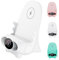 LACOXA Mini Chair Wireless Fast Charger Multifunctional Phone Holder, Wireless Charger Mini Chair with Phone Holder and Speaker - Portable Desk Accessory for All Phones (White)