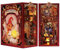 Cutefun DIY Book Nook - Puppenhaus Kitaus Holz mit Staubschutzhülle,DIY Miniatur Puppenhaus Bücherecke Bibliothek Häuser Modellbausätze mit LED Leuchten Bücherregal Dekor (Flame Common Room)