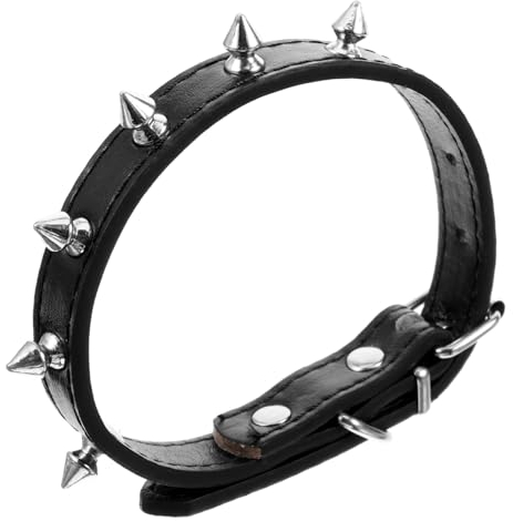CORHAD Hundehalsband Mit Spikes Und Nieten Für Kleine Hunde Verstellbares in Schwarz Ideal Für Spaziergänge Und Alltag