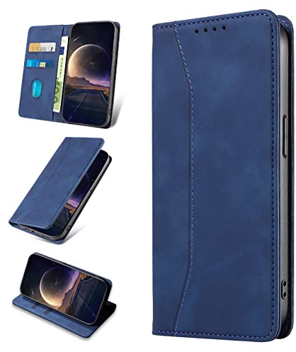KANVOOS Cover per Samsung Galaxy A15 4G/5G, Cover a Libro Portafoglio in Pelle PU [Porta Carte] [Magnetica], Antiurto Flip Case Custodia per Samsung A15 4G/5G (Blu)