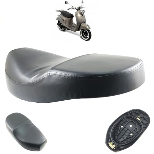 SITZBANK SATTEL für 2- & 4-TAKT CHINA ROLLER 50 als 2-SITZER in schwarz für viele RETRO ROLLER MODELLE BAOTIAN BT49QT-11 MOTOWORX JONWAY BENZHOU YIYING YY50QT-15 ZNEN ZN50QT-A