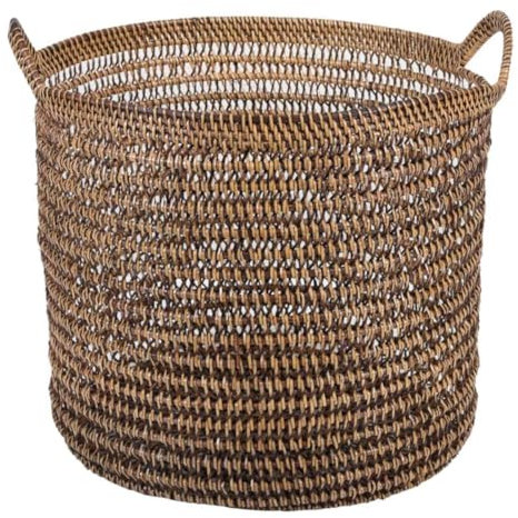 Casa Moro Rattan Korb Aufbewahrungskorb Naturkorb Wäschekorb geflochten Blumenkorb Eda mit Henkel Größe XL LOM20113