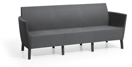 Mondo Viro Gartensofa Salemo Lounge 3-Sitzer mit Kissen 187 x 66,5 cm 76h