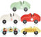 Chivertion Racing/Vintage Car Paper Plates, 25 Pack, Disposable, 11 x 5 inches, 5 Colors, Party Supplies, Birthday, Baby Shower Decorations