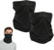 2 Pièces Tour de Cou Unisexe Élastique - Cache Cou Moto & Sport Multi-Usage (Séchage Rapide, Anti-UV) | Bandeau Tubulaire Respirant pour Ski, Vélo, Course | Noir Ultra-Doux