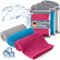 Blumtal Kühlhandtuch 3er Set - kühlendes Handtuch als Sporthandtuch - Mikrofaserhandtuch mit Kühlfunktion - Fitness Handtuch 100x30 cm mit Tasche - Kühltuch - Erfrischungstücher in Blau, Grau, Pink