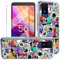 HuiYouMY 2-in-1 Case Compatible with TCL 501 Cover with 1 Pack Tempered Glass Screen Protector for TCL 501, Slim Fit Soft TPU Shockproof Anti-Scratch Phone Case Cover - XS40