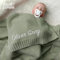 HERSTL Personalisierte Babydecke Mit Namen - Geschenke für Baby, Sommer Decke (PEA Green)