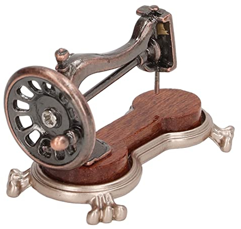 Puppenhaus-Nähmaschine für Kinder, Mini-Handnähmaschine, tragbar, aus Metall, für Puppenhaus, 1:12, Puppenhaus-Dekoration