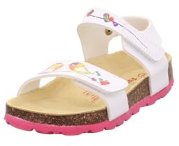 Superfit Weiblich FUSSBETTPANTOFFEL Weiß/Pink 1040