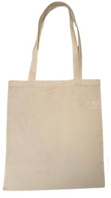 HOUSEGADS 100% Cotton Tote Bags - Premium Plain Natural Reusable Grocery Cloth Bags - Eco-Friendly Shopping Bags - Canvas - Long Handles (10)
