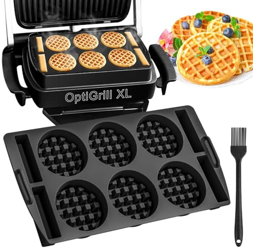 Plaques à gaufres Tefal OptiGrill XL, 4 en 1, Elite, Plus+, gaufrier belge, insert gaufré, pinceau silicone