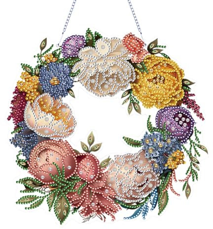 AMZLORD Corona de pintura de diamante con forma especial, adorno de pintura de cristal acrílico, kit de corona de pintura de diamante, decoración de pared, corona de pintura de diamante para