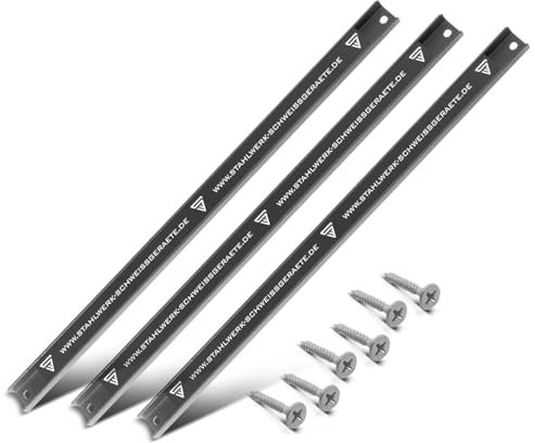 STAHLWERK Magnetleiste MWZ-18 ST 3er Set 18 | 45 cm Werkzeugleiste | Magnetschiene | Messerleiste | Magnethalterung | Magnetische Werkzeugschiene mit starker Haftkraft für Messer und Werkzeuge