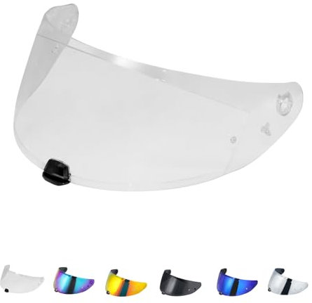 JQF Gear Visiera Casco Moto per i70 i10 HJ-31,Sostituzione della Visiera della Lente del Casco del Parabrezza del Motociclo per Il Casco Integrale(Trasparente)